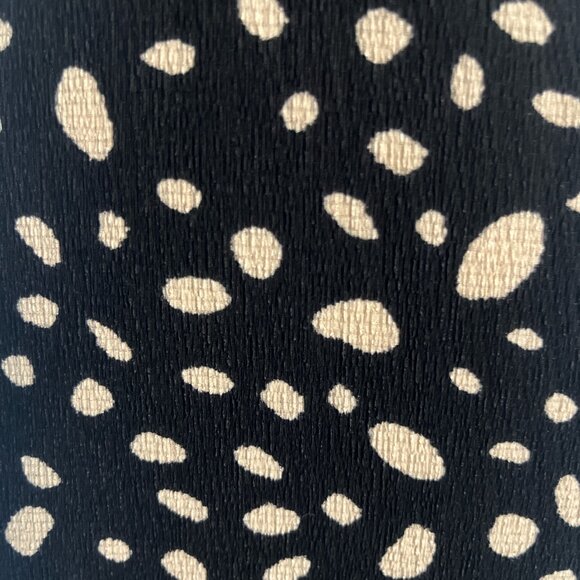 NWT Francesca’s Ridley Keyhole Midi Dress Black Tan Dot Print Size Large - Picture 4 of 9
